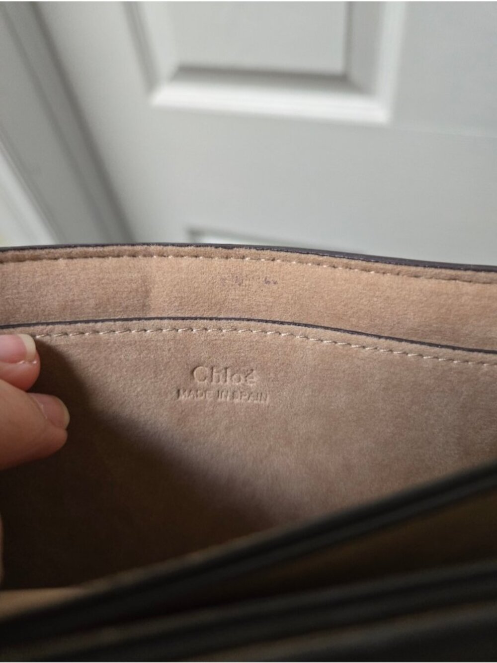 Chloé Chloe Small Faye Leather & Suede Shoulder Crossbody Bag Gray 02-15-99-65 - Picture 9 of 12